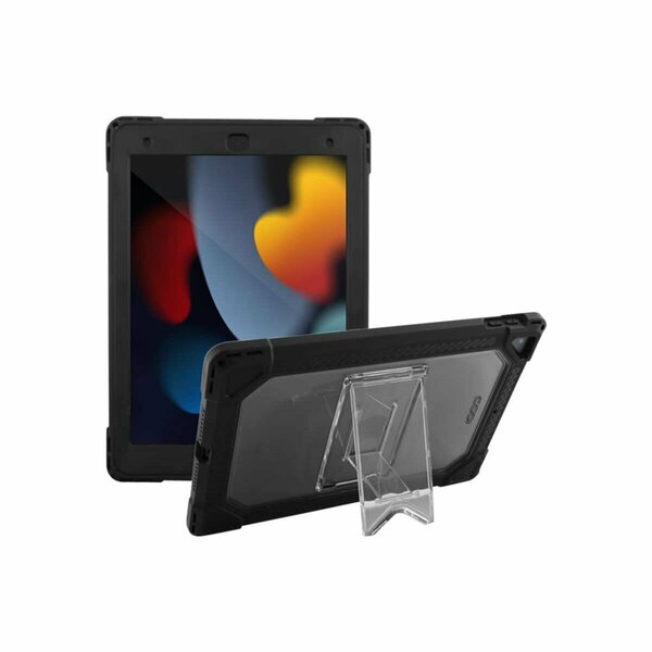 Abacus 10.2 in. Clear Rugged Case for iPad, Black AB3537670